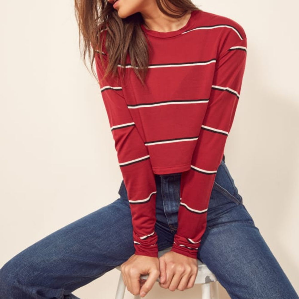 Reformation Striped Chloe Top